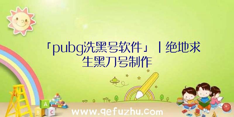 「pubg洗黑号软件」|绝地求生黑刀号制作